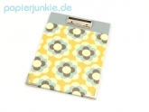 Geschenkpapier Retro-Blte, creme/blau