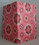 Geschenkpapier Retro-Blten auf Pink